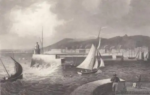 Swansea in England. aus Meyers Universum, Stahlstich. Kunstgrafik, 1850 265920