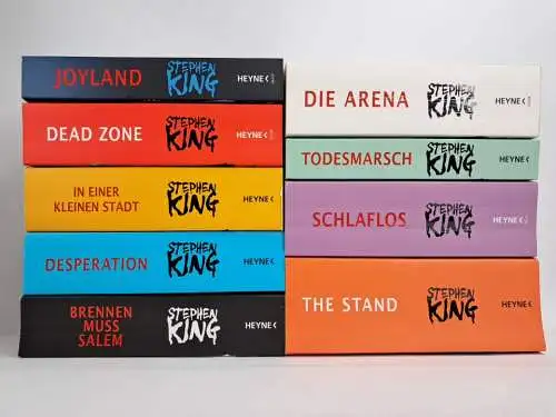 9 Bücher Stephen King: Dead Zone; Joyland; Schlaflos; The Stand; Desperation ...