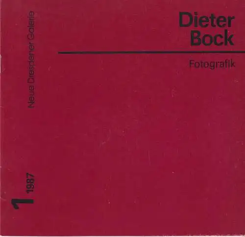 Buch: Dieter Bock, Fotografik, 1987, Neue Dresdener Galerie, gebraucht, sehr gut