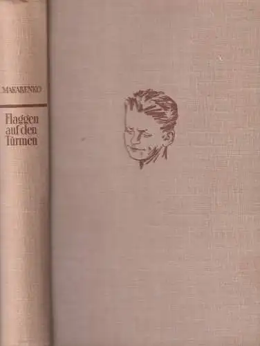 Buch: Flaggen auf den Türmen, Makarenko, A. S., 1952, Aufbau, gebraucht, gut