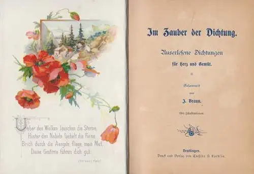 Buch: Im Zauber der Dichtung, J. Braun, Enßlin & Laiblin, gebraucht, gut