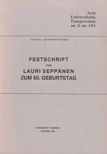 Buch: Festschrift für Lauri Seppänen zum 60. Geburtstag, 1984, sehr gut
