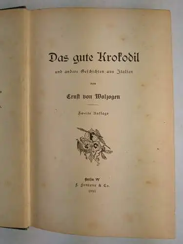 Buch: Das gute Krokodil und andere Geschichten aus Italien, Ernst von Wolzogen