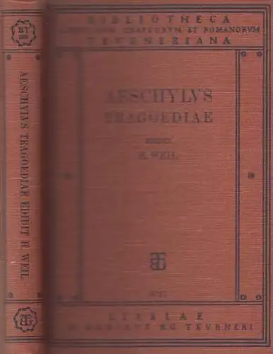 Buch: Aeschylus Tragoediae, Aischylos, 1926, B. G. Teubner, gebraucht, gut