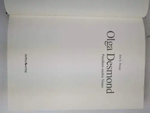 Buch: Olga Desmond, Preußens nackte Venus, Jörn E. Runge, 2009, Steffen Verlag