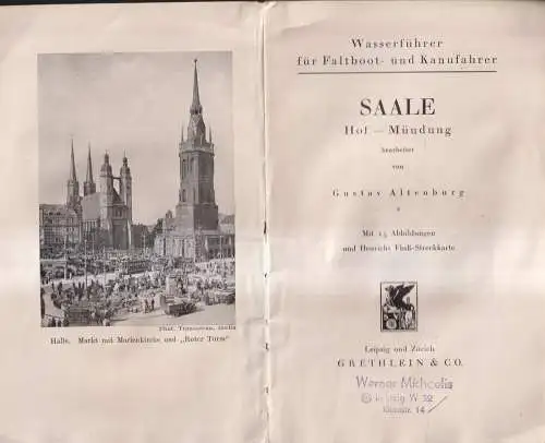 Buch: Wasserführer für Faltboot- und Kanufahrer - Saale, G. Altenburg, Grethlein