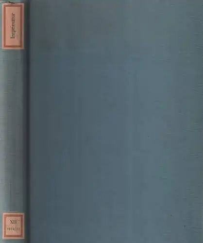 Buch: Imprimatur Band XII, Buchenau, Siegfried (Hrsg.), 1954/55