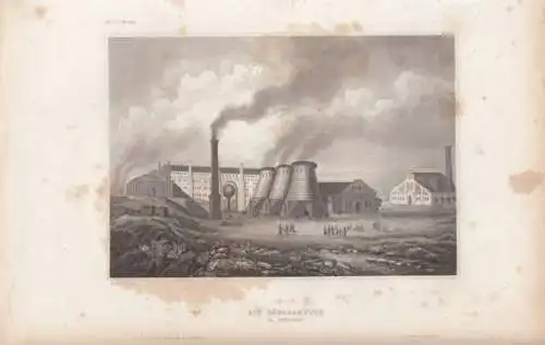 Die Königshütte in Schlesien. aus Meyers Universum, Stahlstich. Kunstgrafik