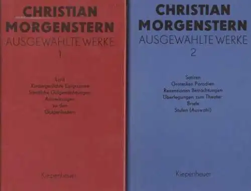 Buch: Ausgewählte Werke I und II, Morgenstern, Christian. 2 Bände, 1985