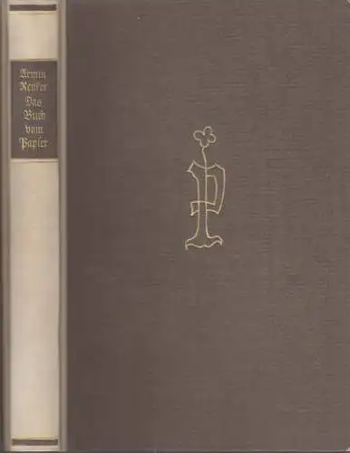 Buch: Das Buch vom Papier, Renker, Armin, Insel Verlag, Leipzig, gebraucht, gut