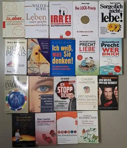19 Bücher Ratgeber, Lebenshilfe, Psychologie, Esoterik & Philosophie, Sammlung