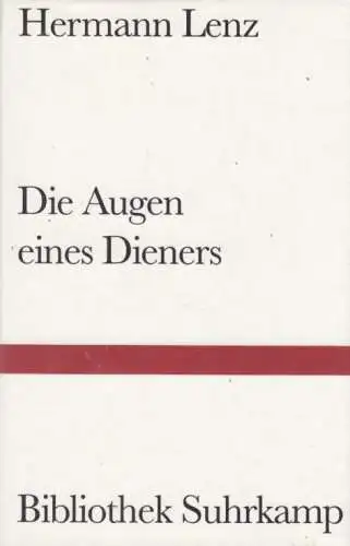Buch: Die Augen eines Dieners, Lenz, Hermann. 1997, Suhrkamp Verlag, Roman