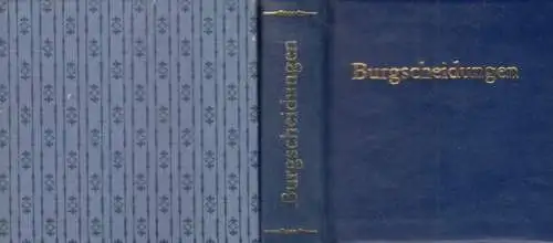 Buch: Burgscheidungen, Fischer, Gerhard. 1987, Andersen Nexö, gebraucht, gut