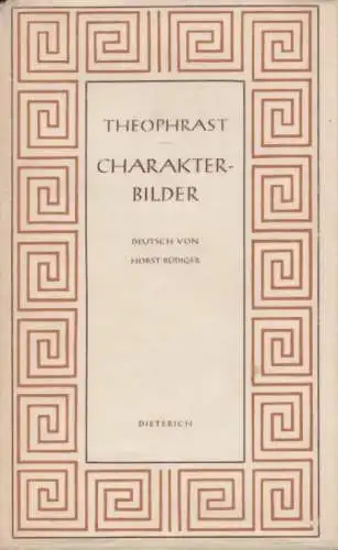 Sammlung Dieterich 34, Charakterbilder, Theophrast. 1949, gebraucht, gut