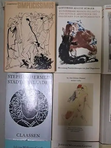 25 illustrierter Bücher, Hegenbarth, Beckmann, Kirchner, Reclam, Sammlung