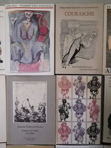 25 illustrierter Bücher, Hegenbarth, Beckmann, Kirchner, Reclam, Sammlung