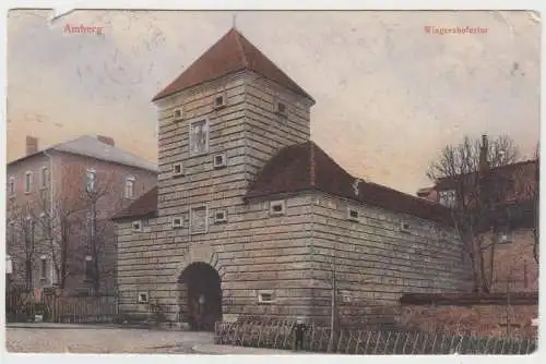 AK Amberg. Wingershofertor, 1916,