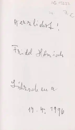 Buch: Fridel Hönisch. Gäbler, Gabriele, Verlag im Wissenschaftszentrum, signiert