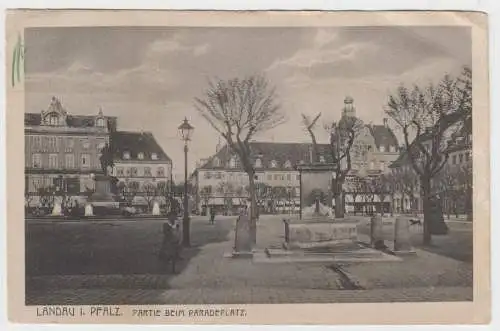AK Landau i. Pfalz. Partie beim Paradeplatz, 1919, Verlag J. Kastner, Postkarte