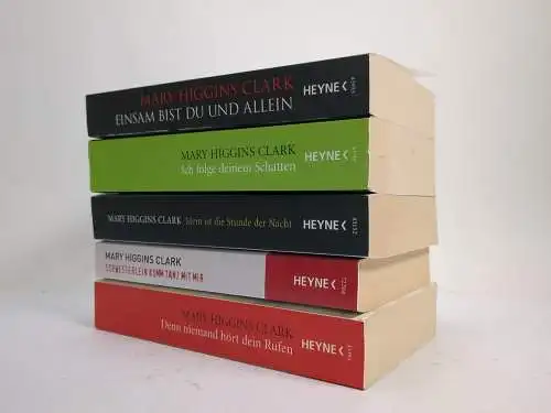 5 Bücher Mary Higgins Clark: Einsam, Schatten, Nacht, Schwesterlein, Rufen