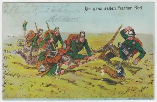 AK Ein ganz selten frecher Kerl, Postkarte, Patria, Berlin-Neukölln, 1913