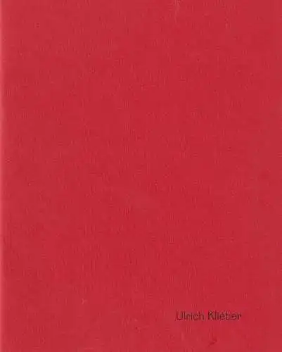 Buch: Ulrich Klieber, 2003, gebraucht