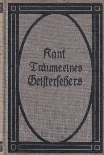 Buch: Träume eines Geistersehers, Immanuel Kant, Reclam Verlag, gebraucht, gut