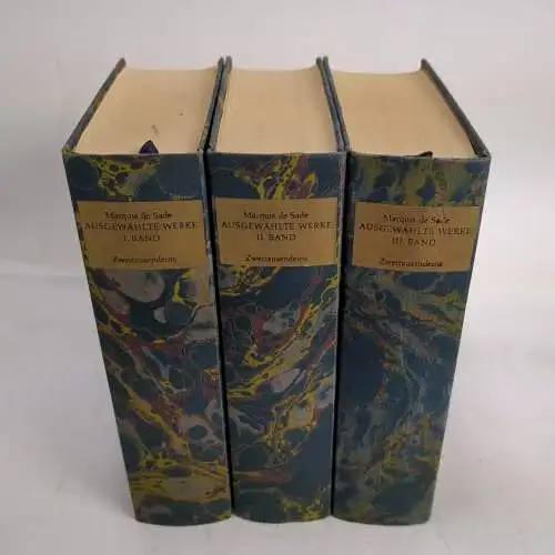 Buch: Marquis de Sade, Ausgewählte Werke, 3 Bände, Verlag Zweitausendeins