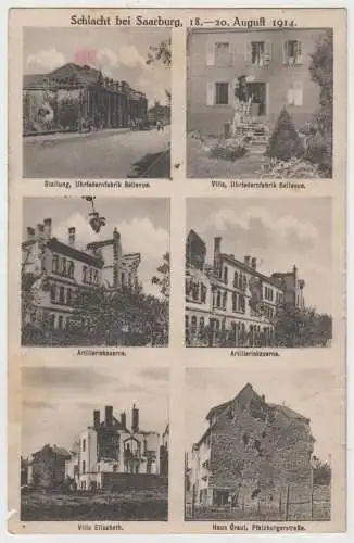 AK Schlacht bei Saarburg, 18.-20. August 1914, Postkarte, 1915, Gebr. Knorr