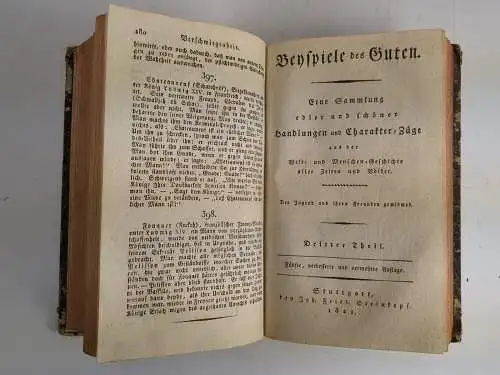 Buch: Beyspiele des Guten - 2. und 3. Theil, 1821, Steinkopf, gebraucht, gut