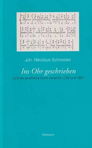 Buch: Ins Ohr geschrieben, Schneider, Joh. Nikolaus, Joh. Nikolaus, 2004