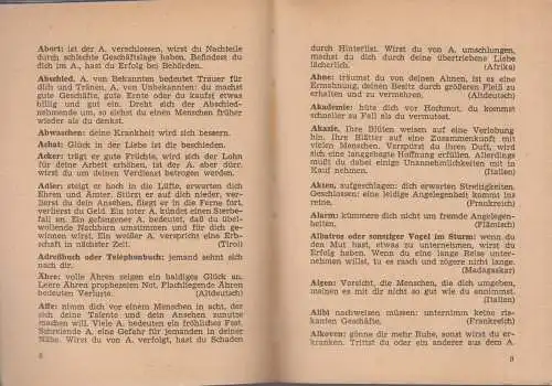Buch: Traumbuch, Stein, Irmgard von. 1949, Verlag J. A. K. Sieber