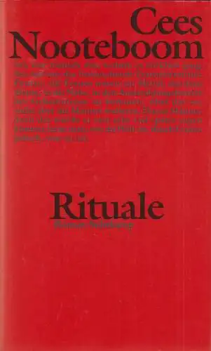 Buch: Rituale, Roman. Nooteboom, Cees, 1993, Suhrkamp Verlag, gebraucht,sehr gut