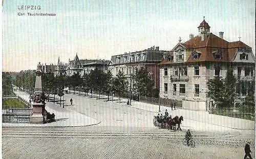 AK Leipzig. Carl Tauchnitzstrasse. ca.1905, Verlag Dr. Trenkler & Co., gut