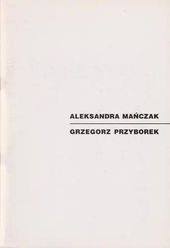 Buch: Alexandra Manczak/Grzegorz Przyborek, 1997, Obrzeza i peryferie/Thanatos
