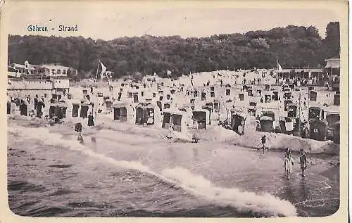 AK Göhren. Strand. ca. 1913, Verlag Stengel & Co., gebraucht, gut