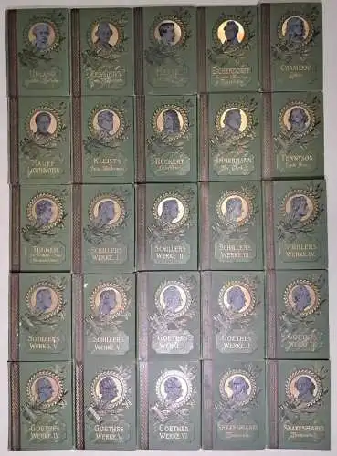 Buch: Illustrierte Klassiker-Ausgabe Band 1-25 (vollständig), Uhland, Goethe ...