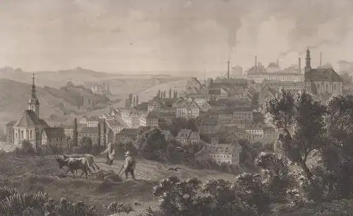 Grafik: Reichenbach, Sachsen, J. Richter, L. Rohbock, um 1850, Lange