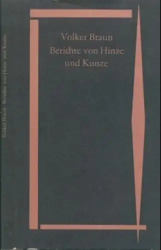 Buch: Berichte von Hinze und Kunze, Braun, Volker. 1983, Mitteldeutscher V 77737