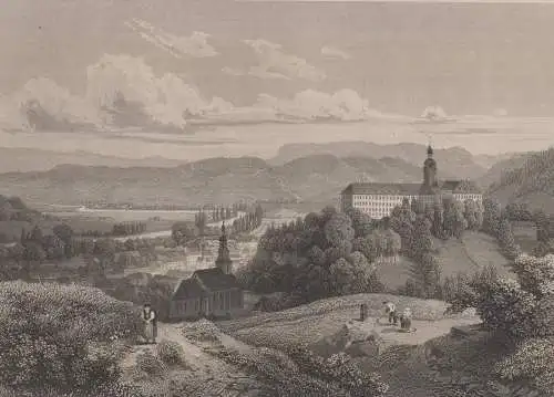 Grafik: Rudolstadt, L. Oeder, L Rohbock, um 1850, Stahlstich, G. G. Lange