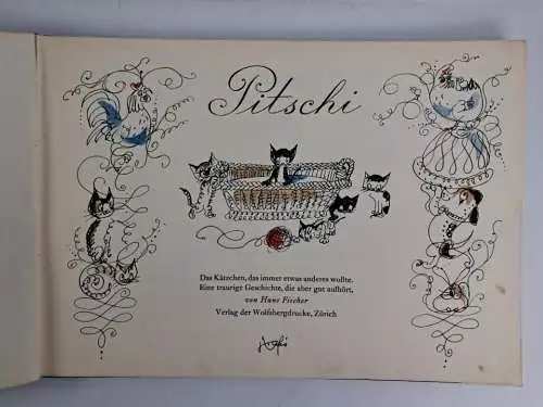 Buch: Pitschi, Das Kätzchen ... Hans Fischer, Verlag der Wolfsbergdrucke