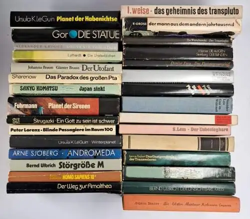 30 Bände Science Fiction DDR, Sammlung, Sjöberg, Lem, Fuhrmann, Strugazi ...