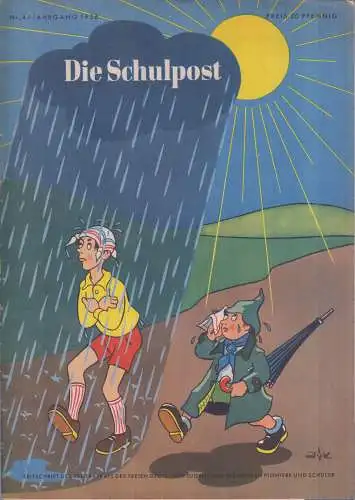 Zeitschrift: Die Schulpost Nr. 4 / 1956. Verlag Junge Welt, gebraucht, gut