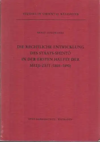 Buch: Die rechtliche Entwicklung des Staats-Shinto, Lokowandt, Ernst, 1978, gut