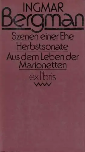 Buch: Szenen einer Ehe. Herbstsonate. Aus dem Leben der Marionetten, Bergman