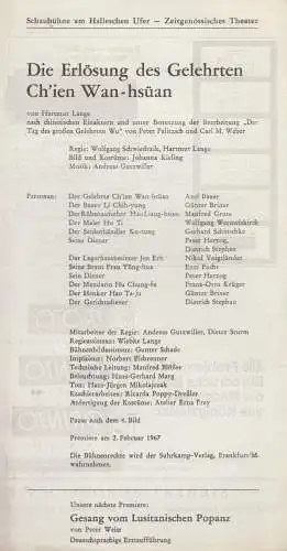 Heft: Die Erlösung des Gelehrten Ch'ien Wan-hsüan, Hartmut Lange, 1967, Hentrich