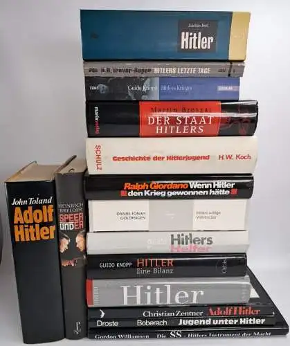 15 Bücher Adolf Hitler und Geschichte des Dritten Reiches, Sammlung, Konvolut