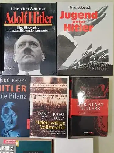 15 Bücher Adolf Hitler und Geschichte des Dritten Reiches, Sammlung, Konvolut