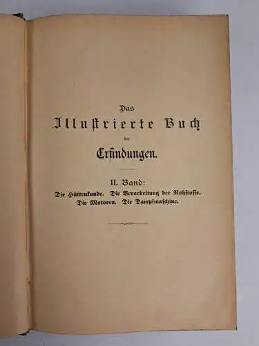 Buch: Das illustrierte Buch der Erfindungen 1-4, J. G. Vogt, 1895, Ernst Wiest