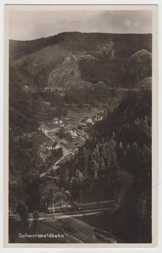 AK Schwarzwaldbahn bei Triberg, Gebr. Metz, Tübingen, Postkarte, ungelaufen